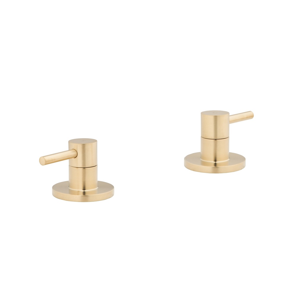 [20179] Elysian Assembly Bench-Mounted Taps - Brushed Brass