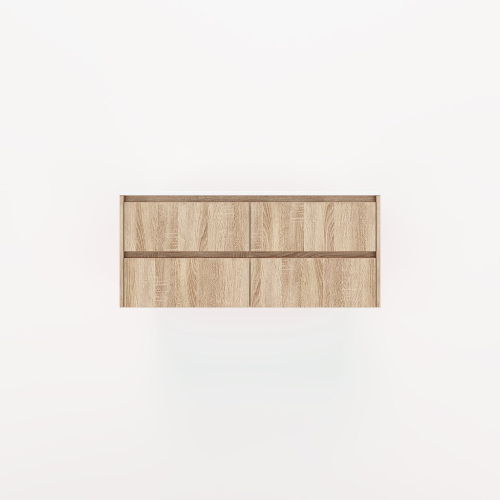 [352224] Addison 4-Drawer 1164mm - White Ash Oak - 1 Cut-Out