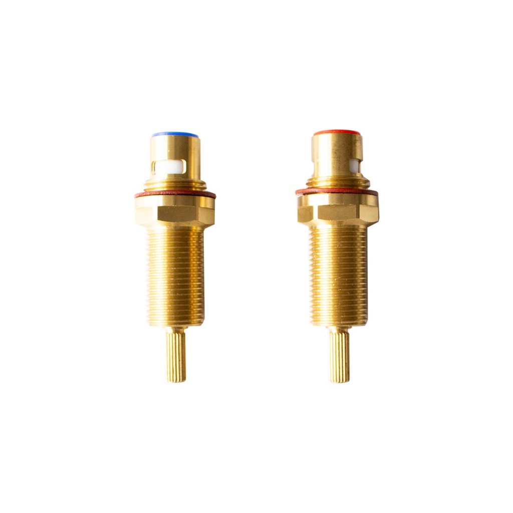 [11530LF] In-Wall - Assembly Taps - Spindle Extended Set 20mm (H&C) (Solid Brass)