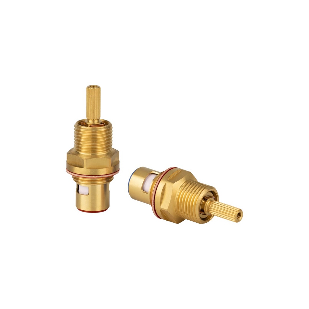 [11531LF] In-Wall - Assembly Taps - Spindle Standard Set (H&C) - Solid Brass