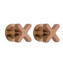 Cross Assembly Taps - Brushed Copper