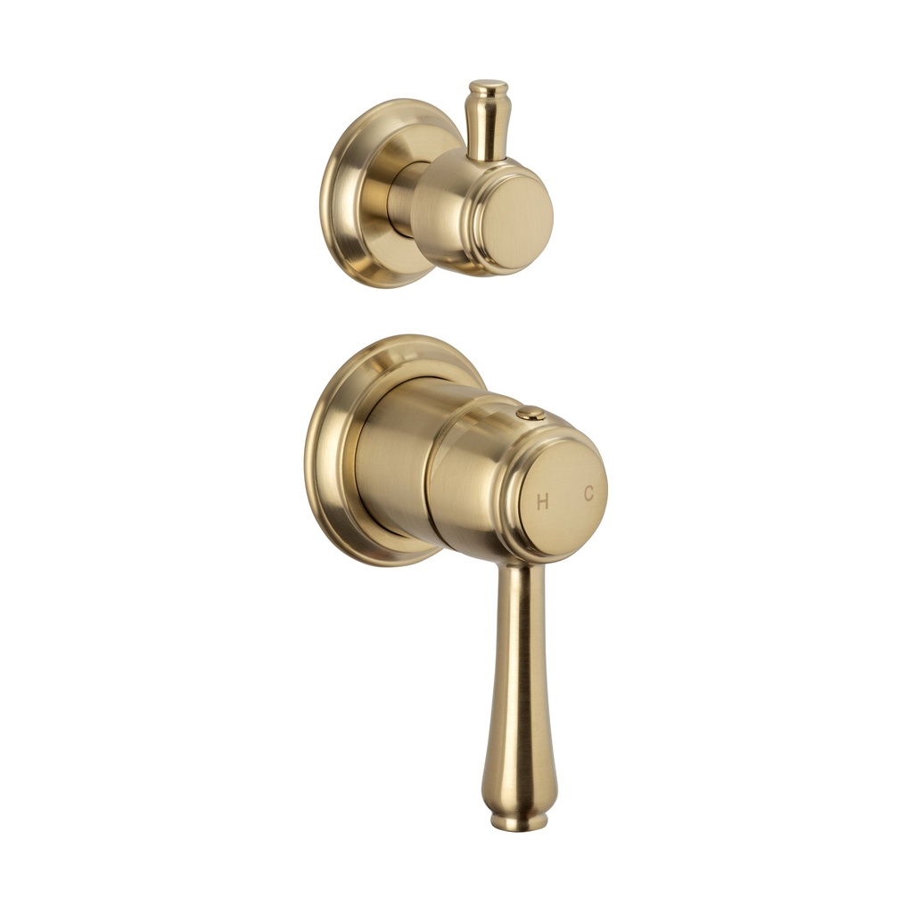 [14384] Kingsley Shower Top Diverter  - Brushed Brass