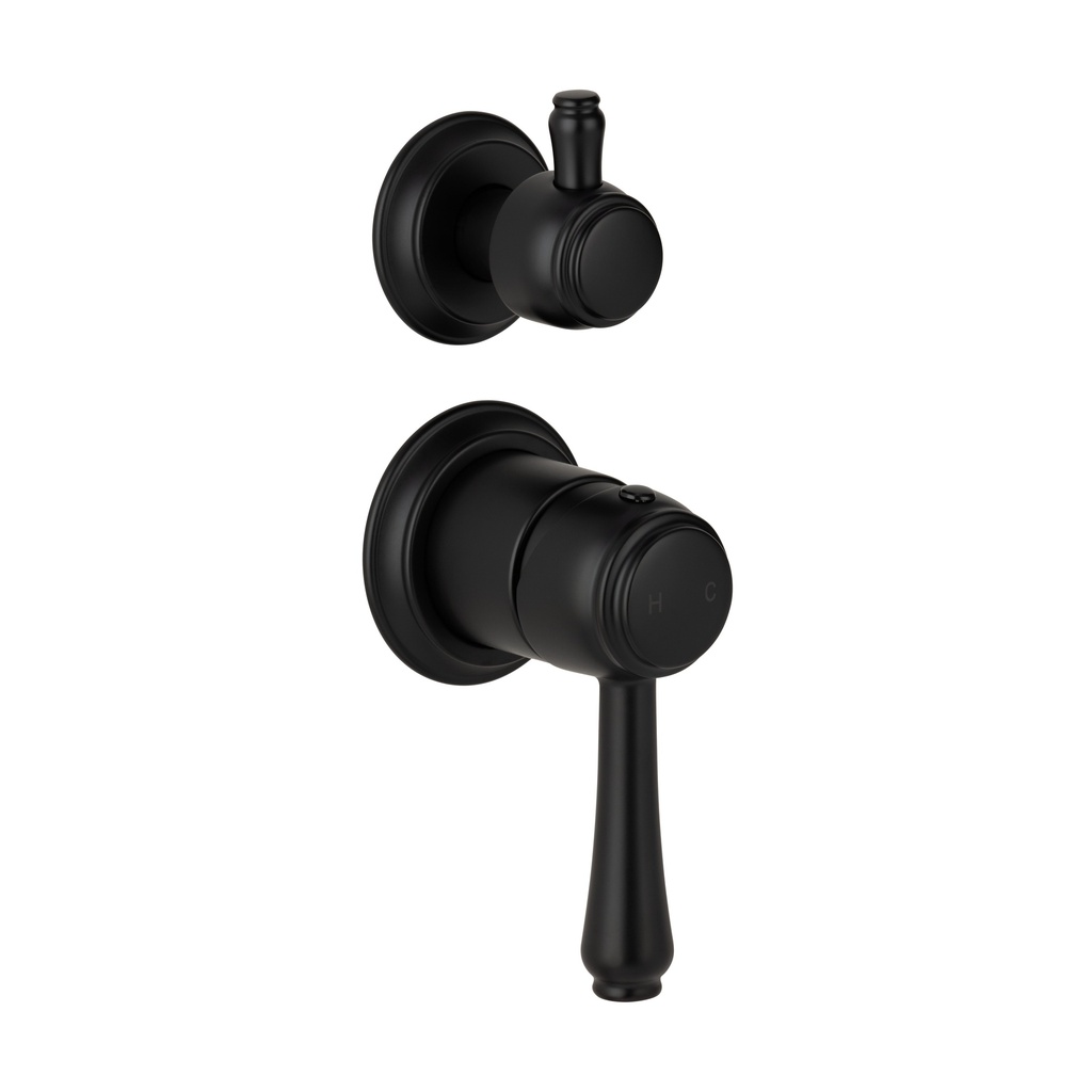 [14662] Kingsley Shower Top Diverter  - Matte Black