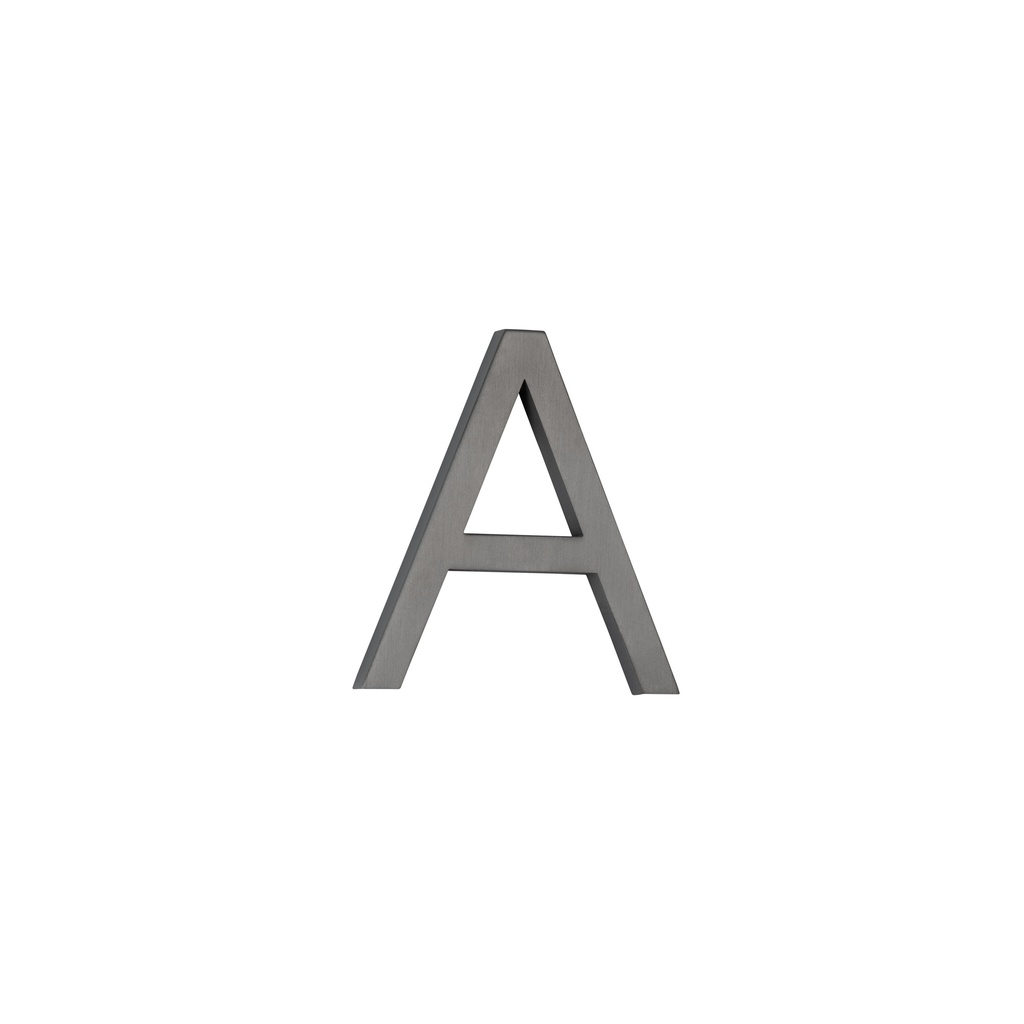 [14792] A Letter - 60mm - Brushed Gunmetal