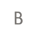 B Letter - 60mm - Brushed Gunmetal