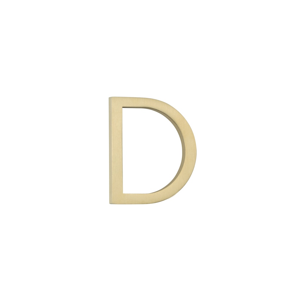 [14805] D Letter - 60mm - Brushed Brass