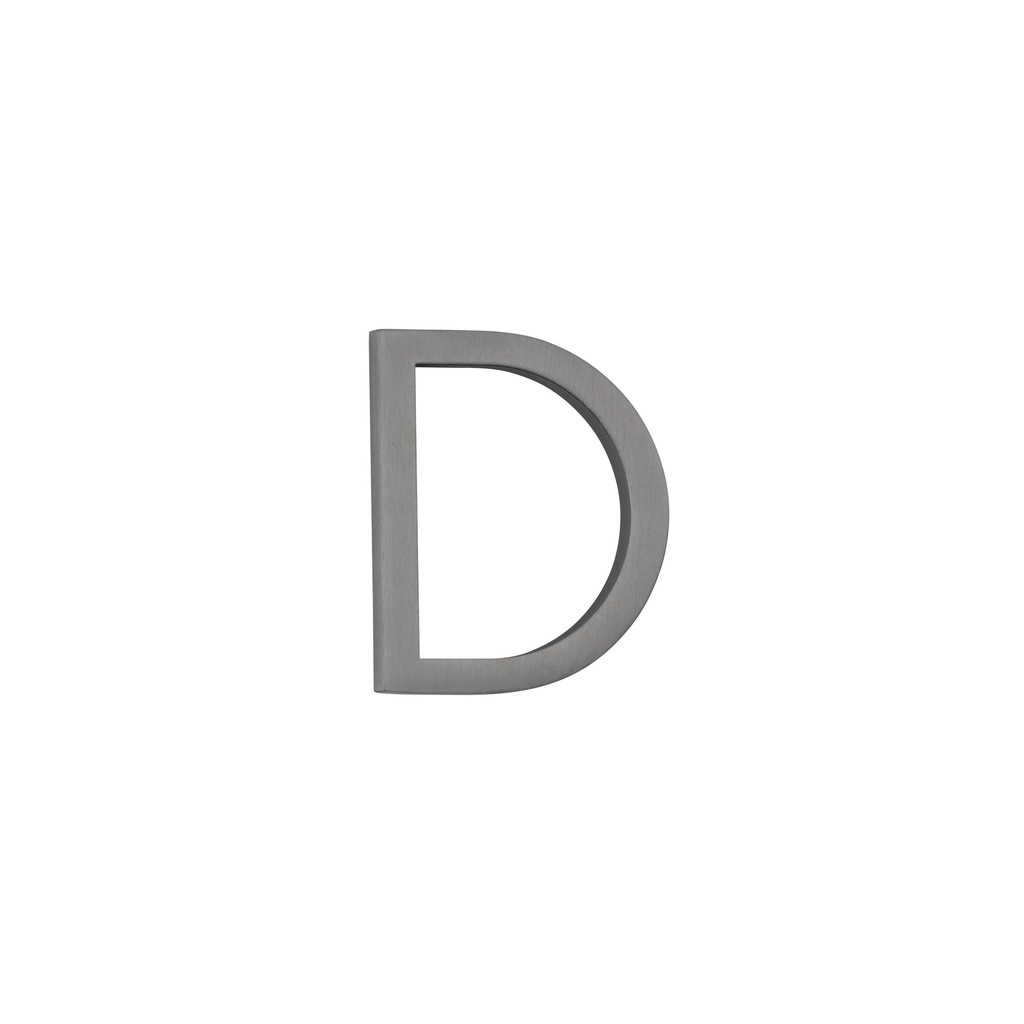 [14807] D Letter - 60mm - Brushed Gunmetal