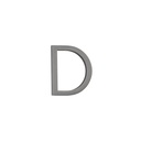 D Letter - 60mm - Brushed Gunmetal