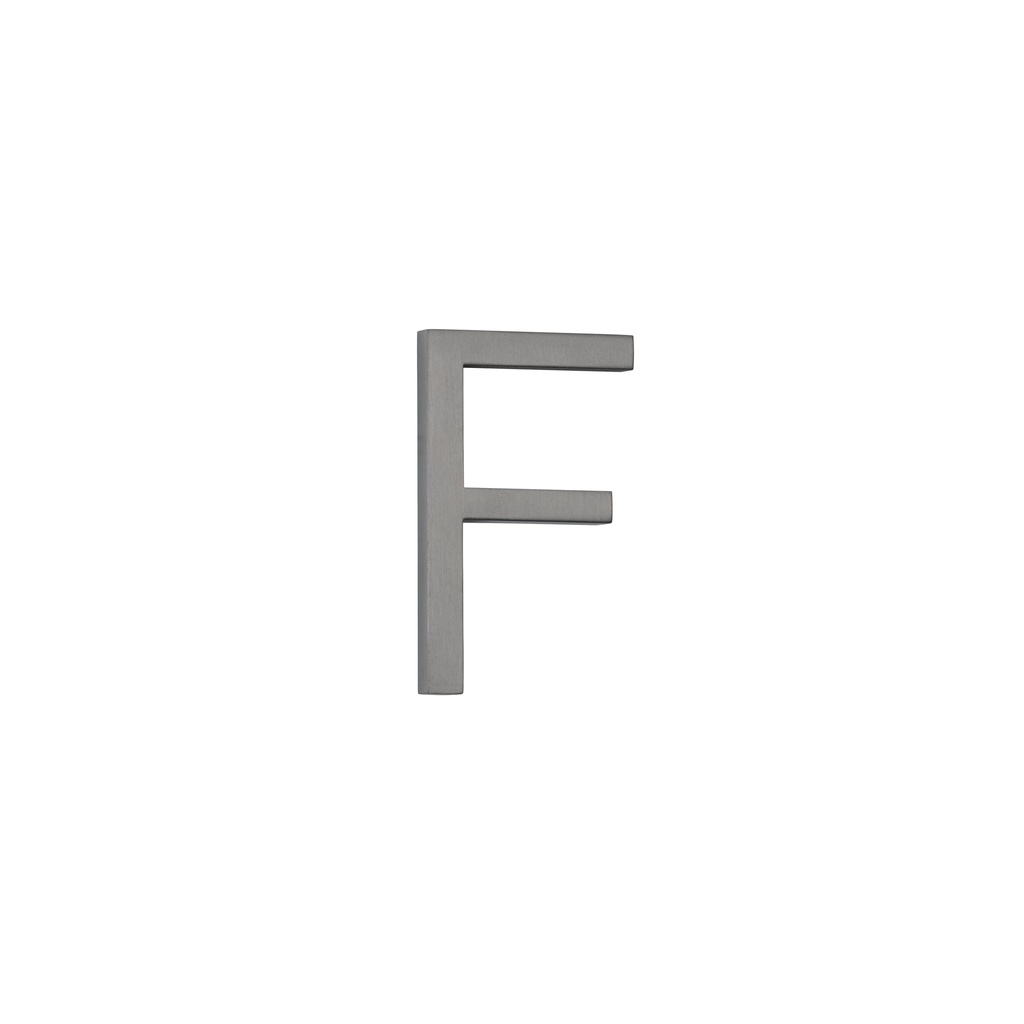 [14817] F Letter - 60mm - Brushed Gunmetal