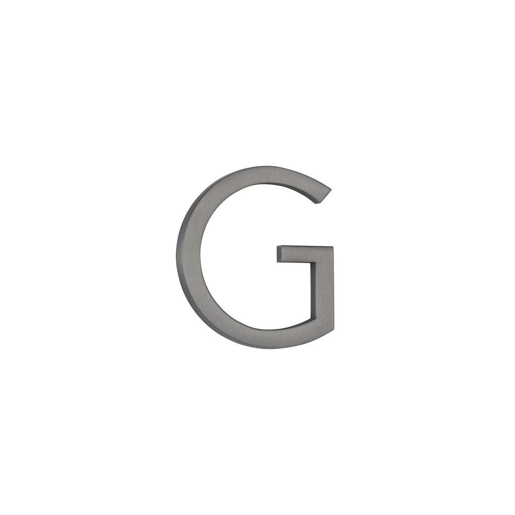 [14822] G Letter - 60mm - Brushed Gunmetal