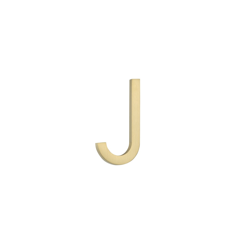 [14835] J Letter - 60mm - Brushed Brass