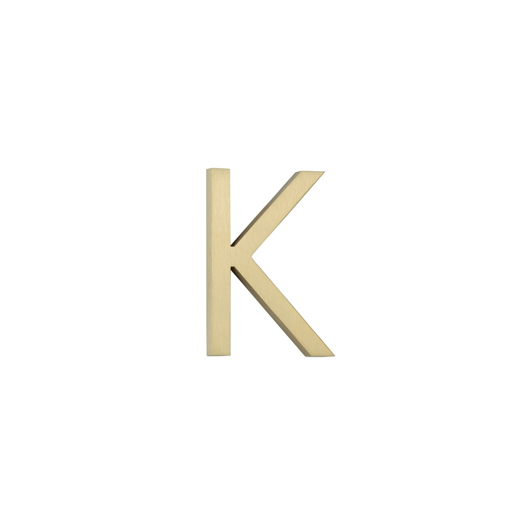 [14840] K Letter - 60mm - Brushed Brass