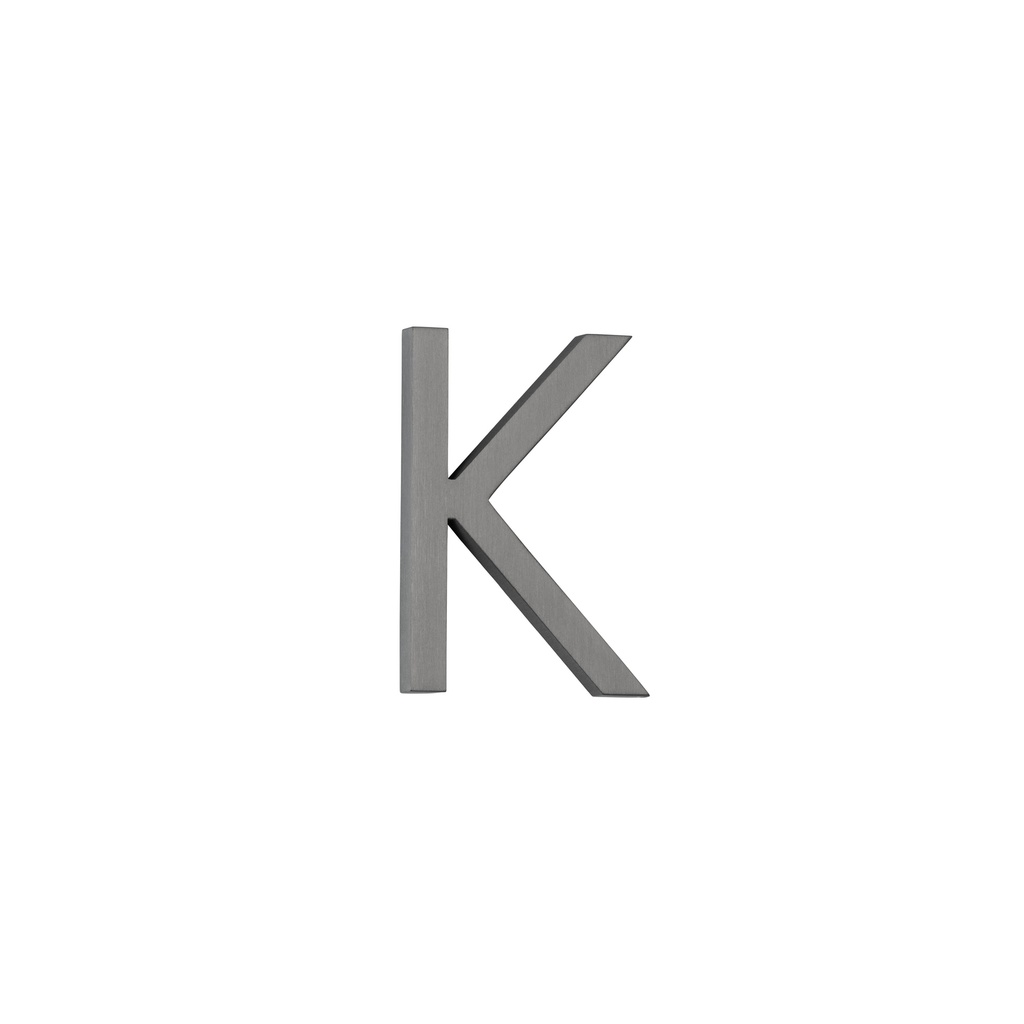 [14842] K Letter - 60mm - Brushed Gunmetal
