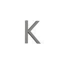 K Letter - 60mm - Brushed Gunmetal