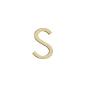 S Letter - 60mm - Brushed Brass