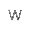 W Letter - 60mm - Brushed Gunmetal