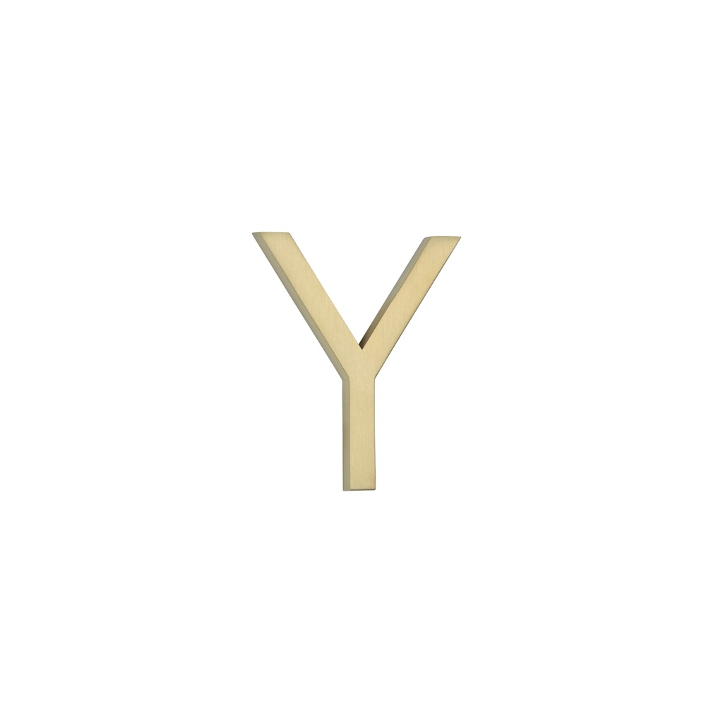 [14910] Y Letter - 60mm - Brushed Brass