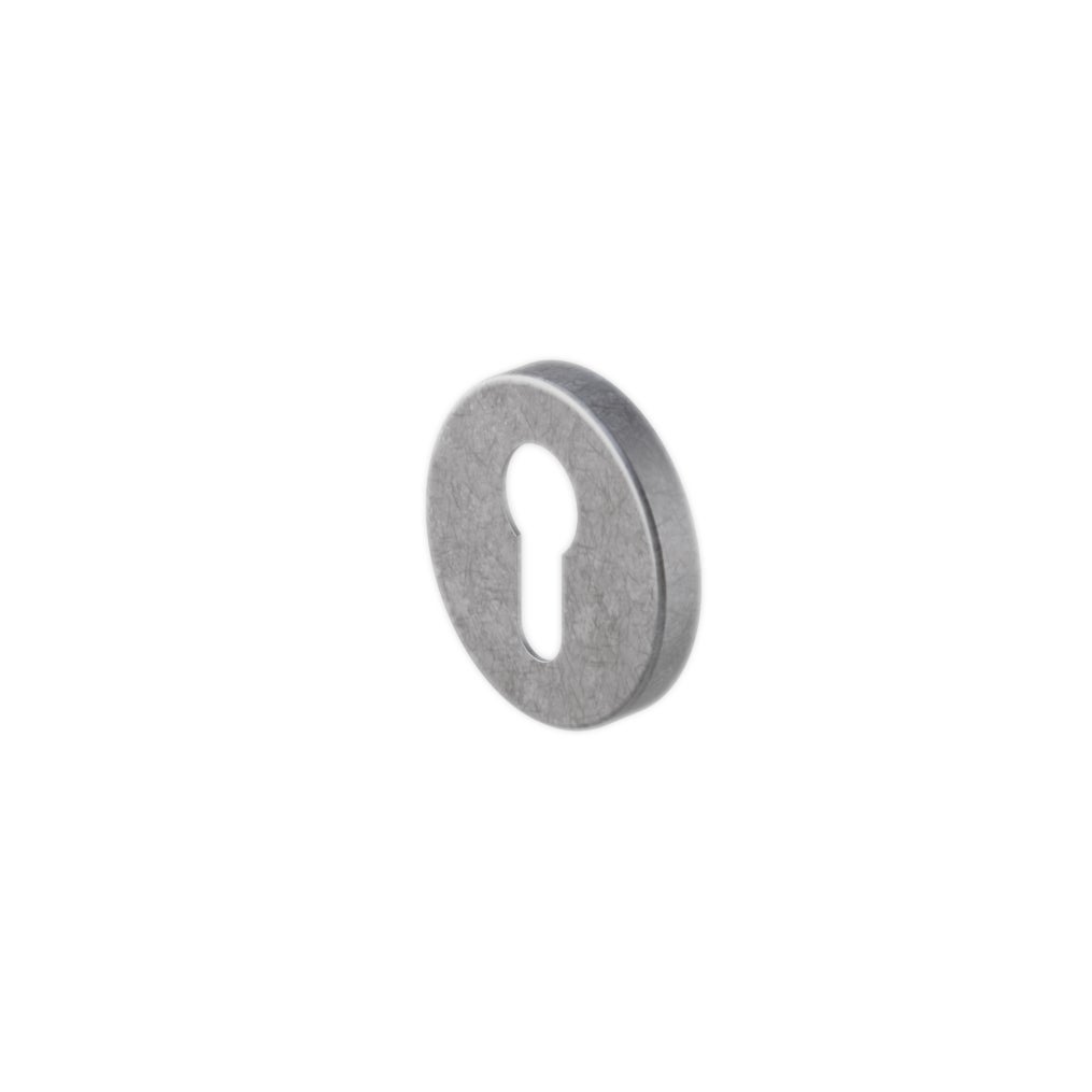 [17680] Escutcheon Round Back Plate - Antique Steel