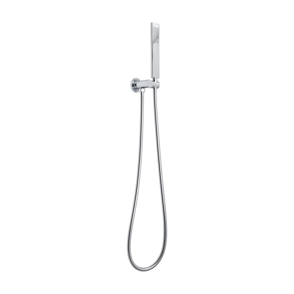 [18173] Rounded Rectangle Hand Shower Set - Chrome
