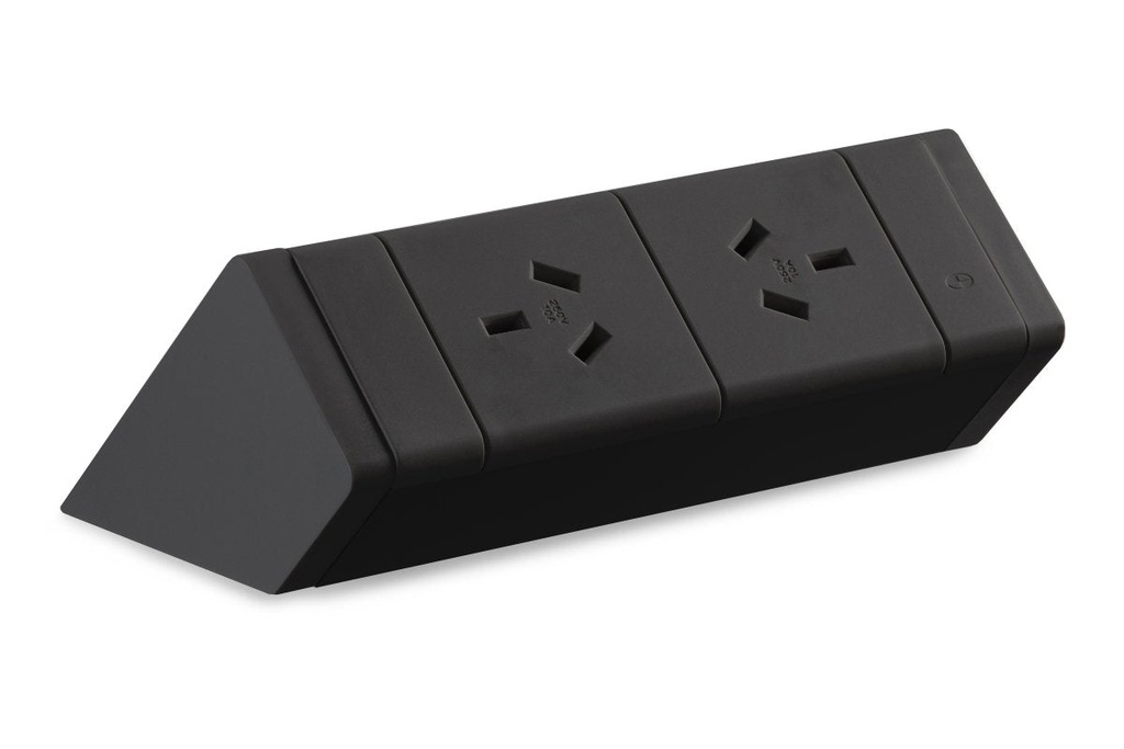 [AN02R00BK,NONE,NONE|126,0,0()] CMS Athena Rail 2 Black - Above Desk Power [2 Power]