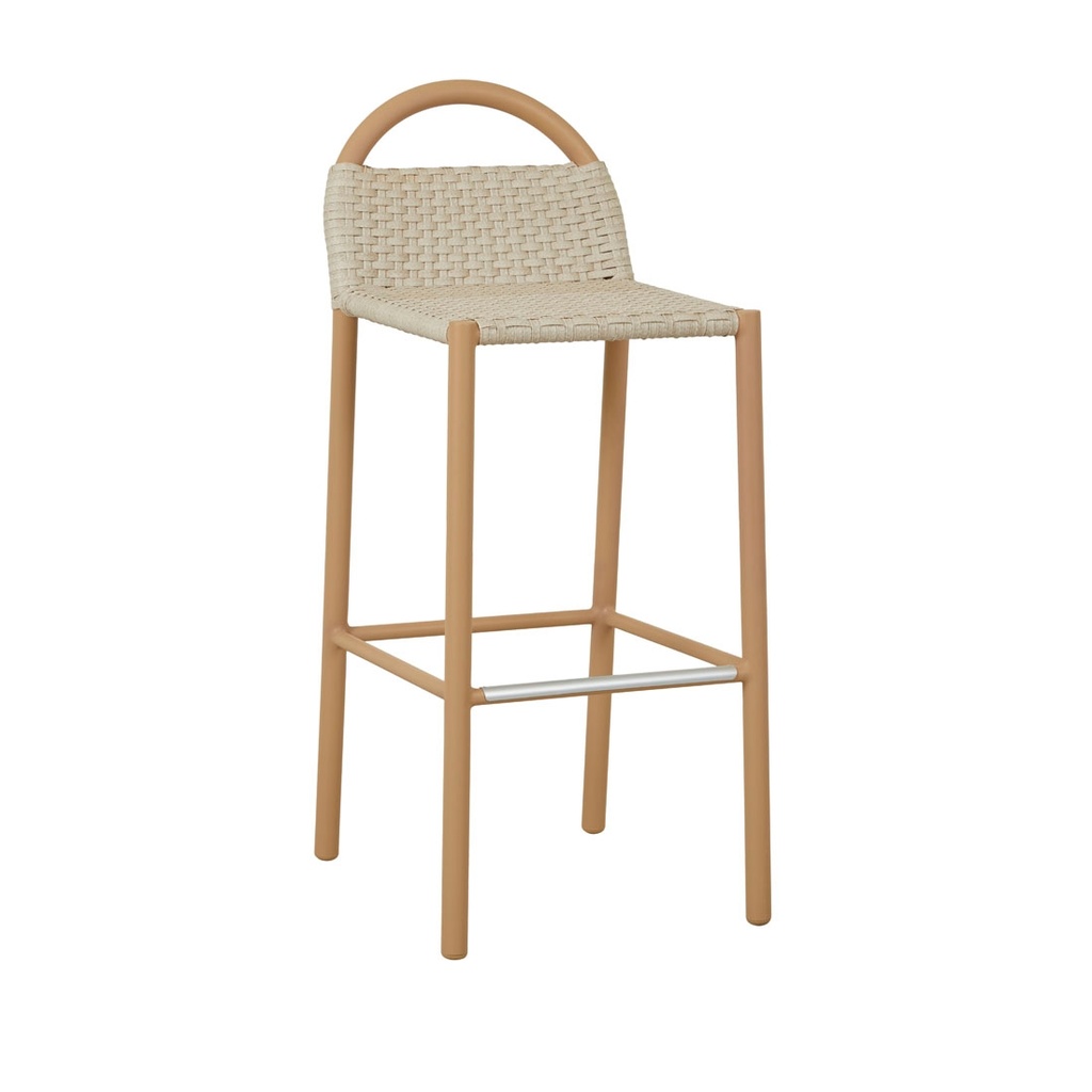 [JULES-WOVEN-OUTDOOR-BARSTOOL-SHELL-GINGER-BS-JULES-WV-OUT-GINGER] Jules Woven Outdoor Barstool - Shell - Ginger