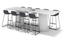 Baobab Circular Base Counter Rectangle Table - Rounded Corners [3200L x 1100W with Rounded Corners]