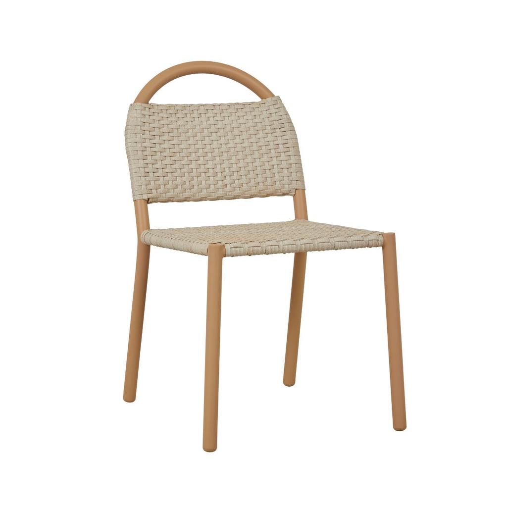 [JULES-WOVEN-OUTDOOR-DINING-CHAIR-SHELL-GINGER-CH-JULES-WV-OUT-GINGER] Jules Woven Outdoor Dining Chair - Shell - Ginger