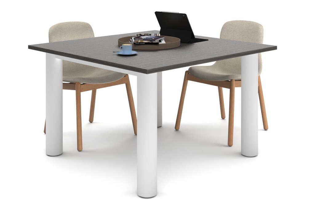 Quadro Cylinder Leg Modern Boardroom Rectangle Table [1200L x 1200W]