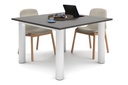 Quadro Cylinder Leg Modern Boardroom Rectangle Table [1200L x 1200W]