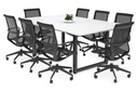 Quadro Loop Legs Modern Boardroom Table - Rounded Corners [1800L x 1100W with Rounded Corners]