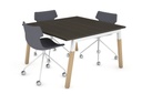 Quadro A Legs Modern Boardroom Table - Wood Legs Cross Beam [1200L x 1200W]