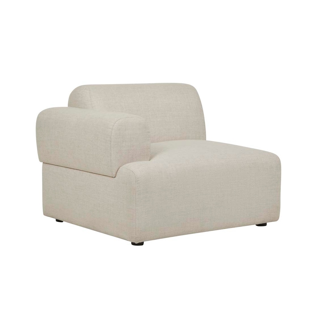 [JUNO-BOULDER-1-SEATER-LEFT-ARM-SOFA-OAT-WEAVE-SOF-JUN-BOUL1S-LFT-OATWV] Juno Boulder 1 Seater Left Arm Sofa - Oat Weave