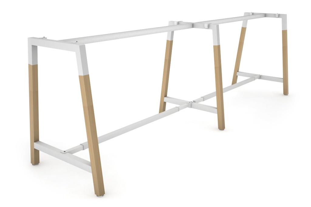[DBQW3612.W,NONE|1500,0()] Quadro Dry Bar Table Frame Wood A Legs Cross Beam [3600L x 1200W]