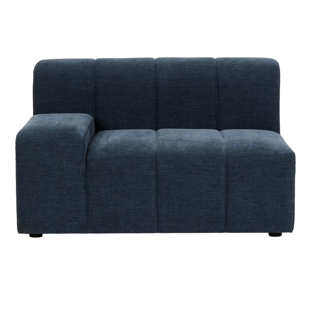 [JUNO-CHANNEL-1-SEATER-LEFT-ARM-SOFA-COPELAND-INK-SOF-JUN-CHAN1S-LFT-CPLINK] Juno Channel 1 Seater Left Arm Sofa - Ink
