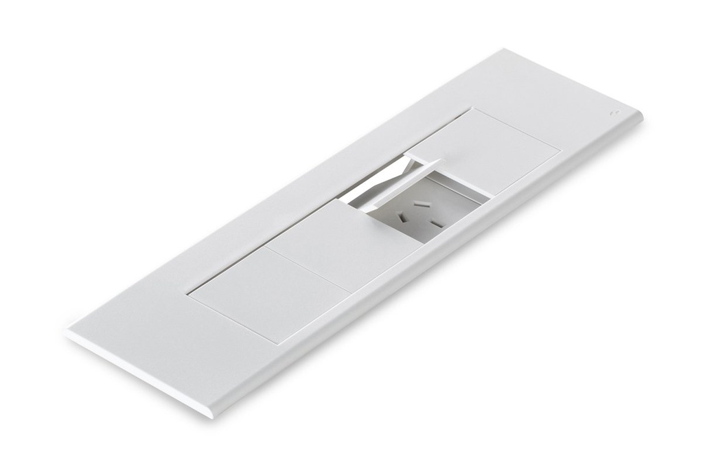 [FS0400WT,NONE|201,0()] CMS Flip Surface Mount Box - White [4 Power]