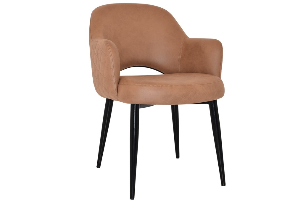 [KACALMEBKGDE|401()] EZ Hospitality Cairo Indoor Armchair Metal Base - Black 4 Leg