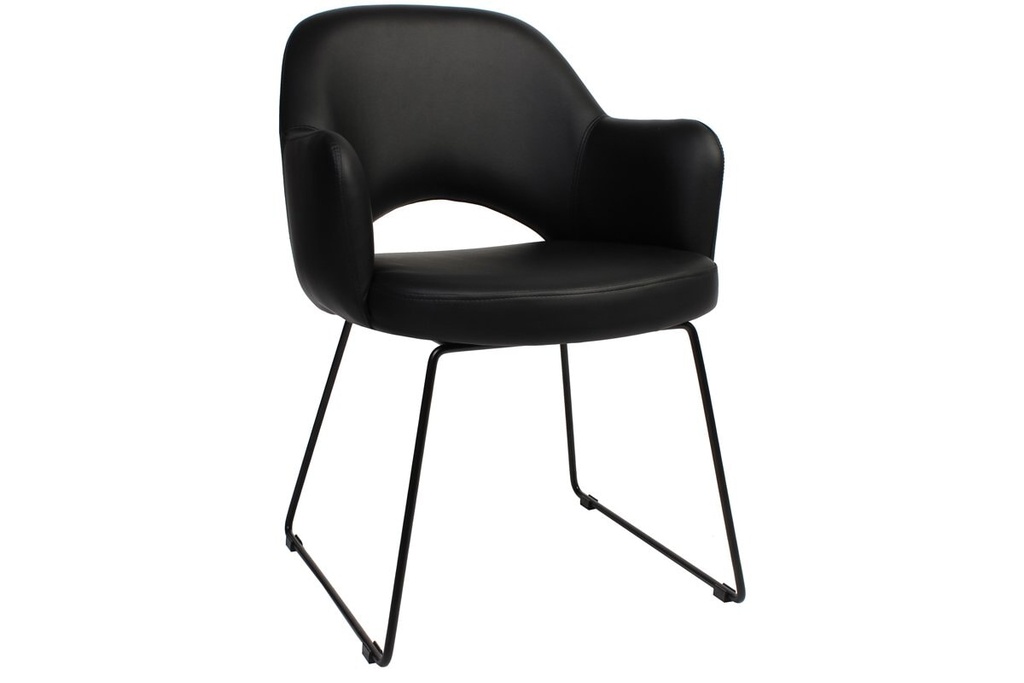 EZ Hospitality Cairo Indoor Armchair Metal Base - Black Sled