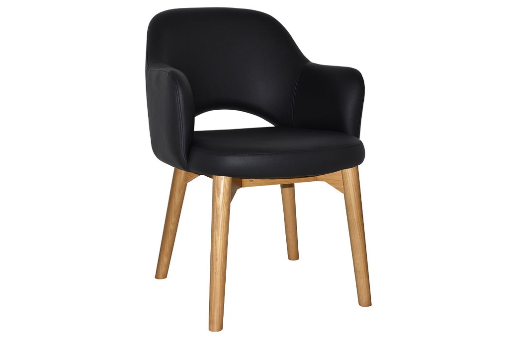 [KACALTILOVBK|544()] EZ Hospitality Cairo Indoor Armchair Timber Base - Light Oak 4 Leg