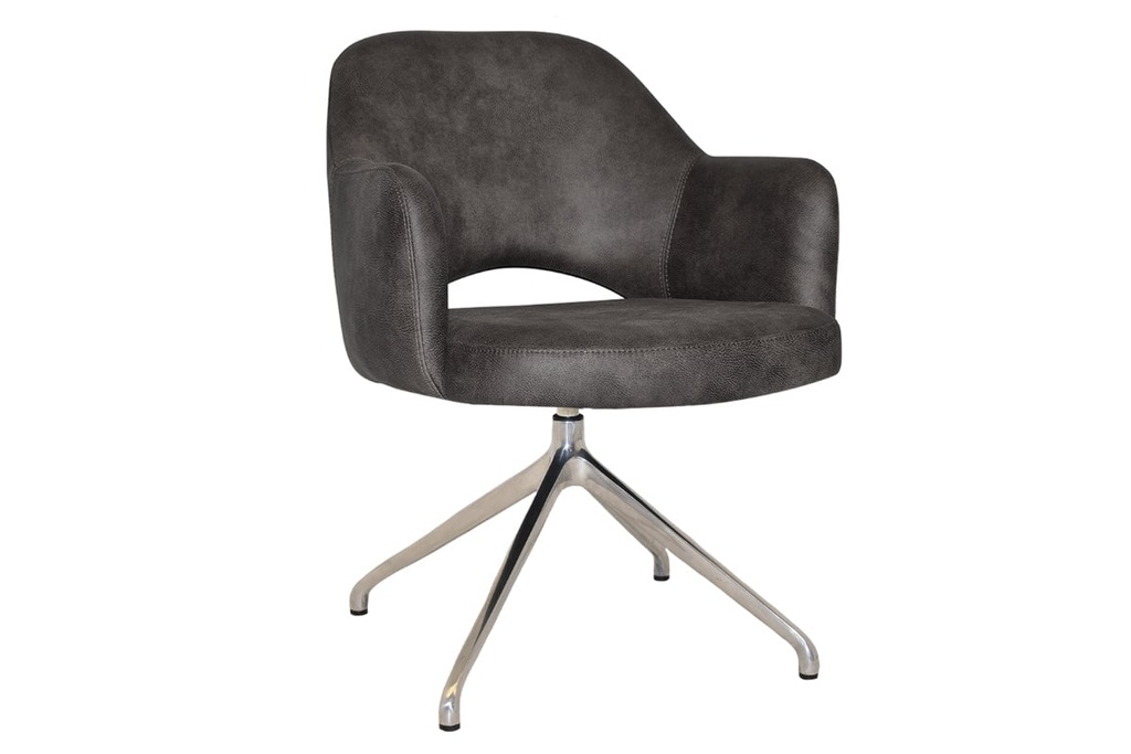 [KACALTRV2PAGST|489()] EZ Hospitality Cairo Indoor Armchair Metal Base - Polished Aluminium Trestle