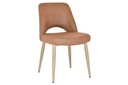 EZ Hospitality Cairo Indoor Armless Chair Metal Base - Birch 4 Leg