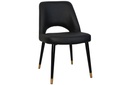 EZ Hospitality Cairo Indoor Armless Chair Metal Base - Black Brass 4 Leg