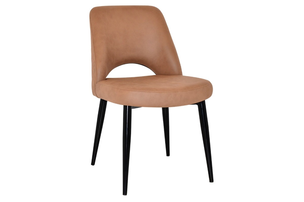 [KSCALMEBKPTA|384()] EZ Hospitality Cairo Indoor Armless Chair Metal Base - Black 4 Leg