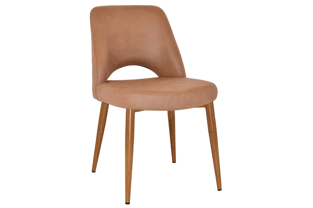 [KSCALMELOPTA|397()] EZ Hospitality Cairo Indoor Armless Chair Metal Base - Light Oak 4 Leg