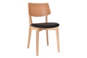 EZ Hospitality Phoenix Commercial Quality Timber Chair - Black Vinyl Seat