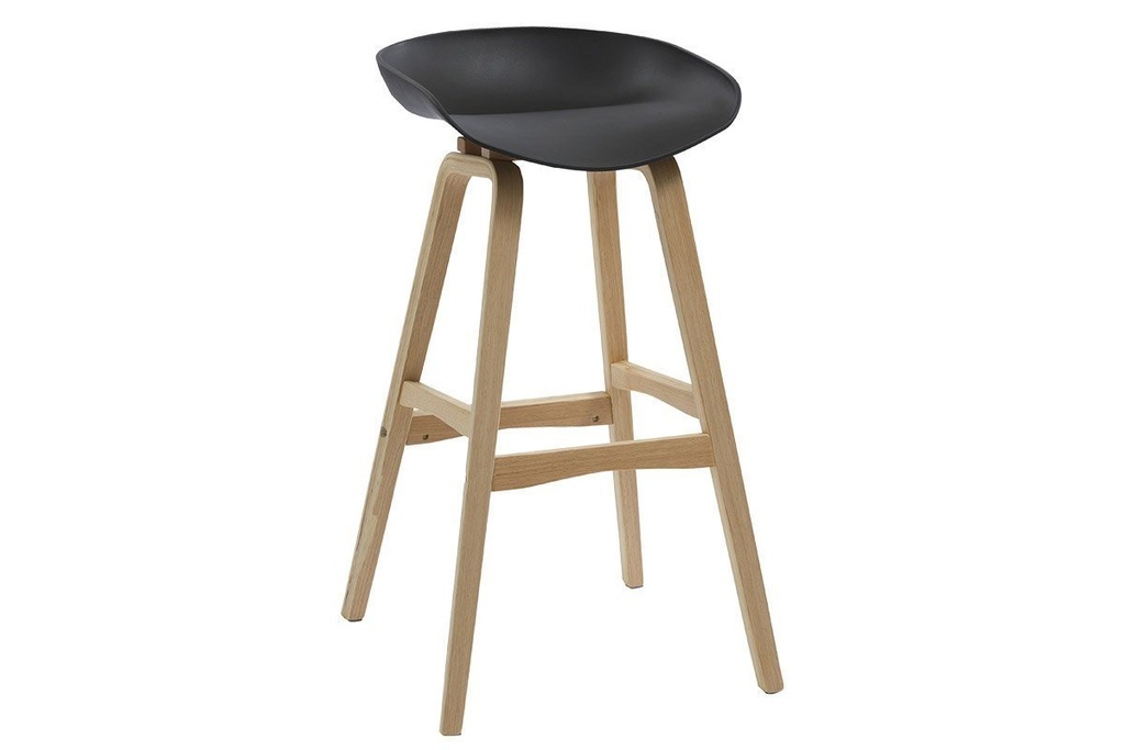 [LANABSBK|153()] Sonic Lana Cafe and Bar Stool with Wooden Leg - 770mm Seat Height