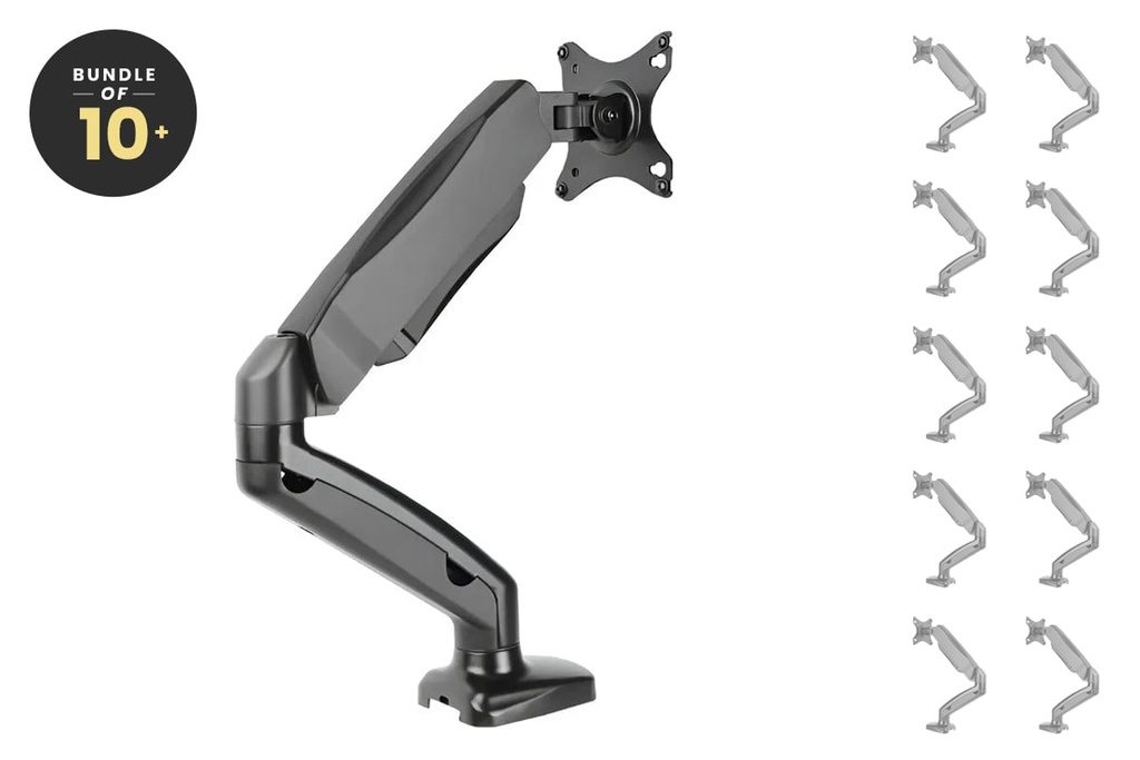 [LDT13-C012|95()] Interactive Single Monitor Arm Black - Pear Shaped
