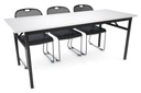 Sonic Steel Black Frame Folding Table [1800L x 700W]