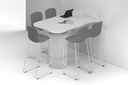 Baobab Circular Base Half Counter Rectangular Table - Large Rounded Corners [1500L x 1000W with Large Rounded Corners]