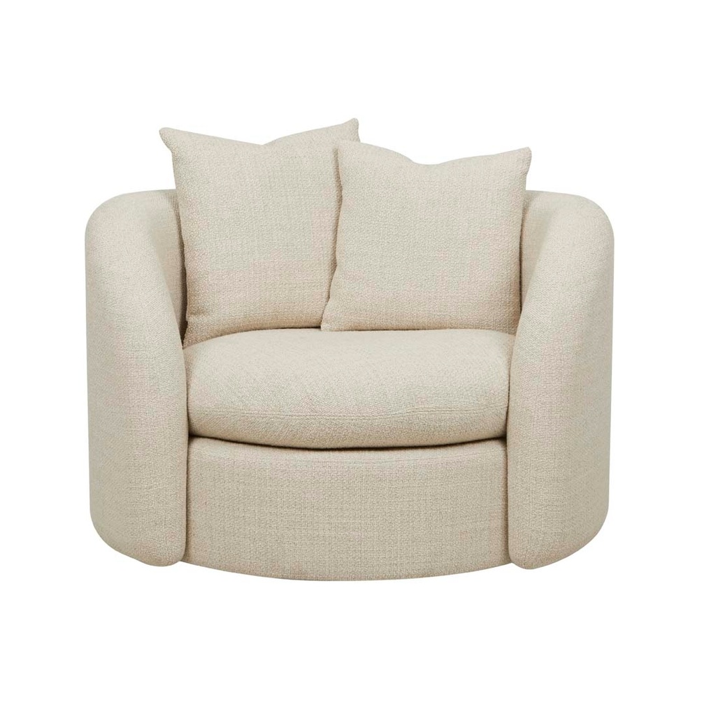[JUNO-ORB-SOFA-CHAIR-CASHEW-TWEED-SOF-JUN-ORB-1S] Juno Orb Occasional Chair - Cashew Tweed