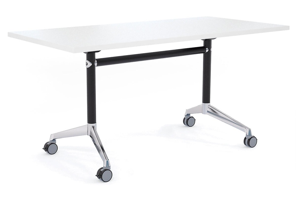 Flip Top / Folding Mobile Meeting Room Table Blackjack [1600L x 700W]